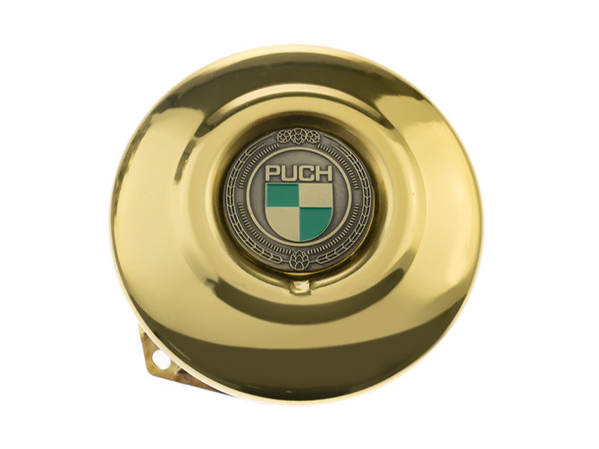 Flywheel cover Puch Maxi E50 / Z50 / ZA50 *Exclusive* Gold with RealMetal emblem product