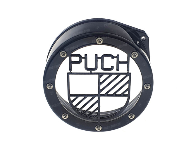 Flywheel cover Puch Maxi E50 / Z50 / ZA50 stainless steel black 1