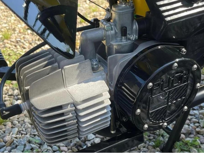 Polraddeckel Puch Maxi E50 / Z50 / ZA50 Edelstahl Schwarz