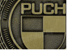 Badge / embleem Puch logo goud 47mm RealMetal thumb extra