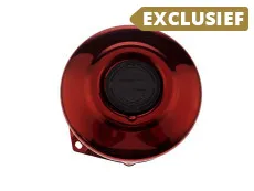 Vliegwieldeksel Puch Maxi E50 / Z50 / ZA50 *Exclusive* Candy rood met RealMetal embleem