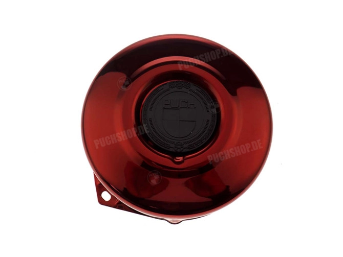 Polraddeckel Puch Maxi E50 / Z50 / ZA50 *Exclusive* Candy Red mit RealMetal Emblem  main