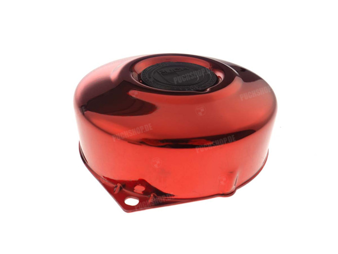 Flywheel cover Puch Maxi E50 / Z50 / ZA50 *Exclusive* Candy Red with RealMetal emblem
