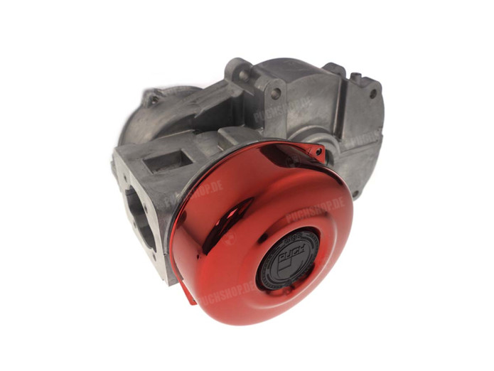 Flywheel cover Puch Maxi E50 / Z50 / ZA50 *Exclusive* Candy Red with RealMetal emblem