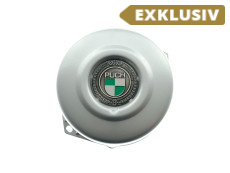 Polraddeckel Puch Maxi E50 / Z50 / ZA50 *Exclusive* Silber mit RealMetal® Emblem 