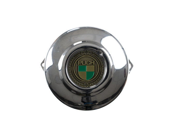 Flywheel cover Puch Maxi E50 / Z50 / ZA50 Chrome with RealMetal emblem (of your choice) product