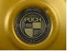 Polraddeckel Puch Maxi E50 / Z50 / ZA50 Gold mit RealMetal Emblem (nach Wahl)