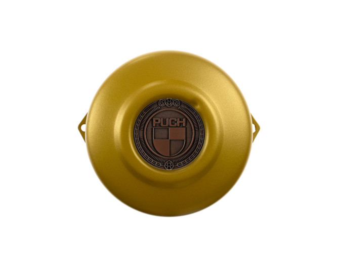 Vliegwieldeksel Puch Maxi E50 / Z50 / ZA50 goud met RealMetal embleem (naar keuze) product