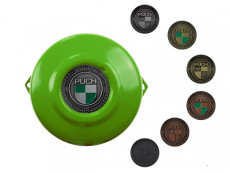 Flywheel cover Puch Maxi E50 / Z50 / ZA50 Kawasaki green with RealMetal emblem (of your choice)