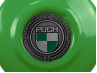 Flywheel cover Puch Maxi E50 / Z50 / ZA50 Kawasaki green with RealMetal emblem (of your choice)