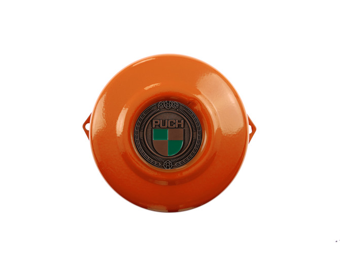 Polraddeckel Puch Maxi E50 / Z50 / ZA50 KTM Orange mit RealMetal Emblem (nach Wahl) product