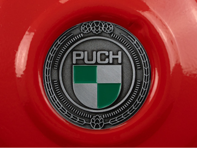 Polraddeckel Puch Maxi E50 / Z50 / ZA50 Rot mit RealMetal Emblem (nach Wahl) product