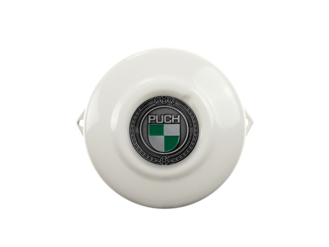 Flywheel cover Puch Maxi E50 / Z50 / ZA50 white with RealMetal emblem (of your choice) product