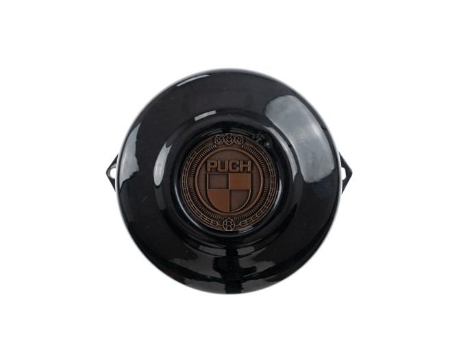Vliegwieldeksel Puch Maxi E50 / Z50 / ZA50 glans zwart met RealMetal embleem (naar keuze) product