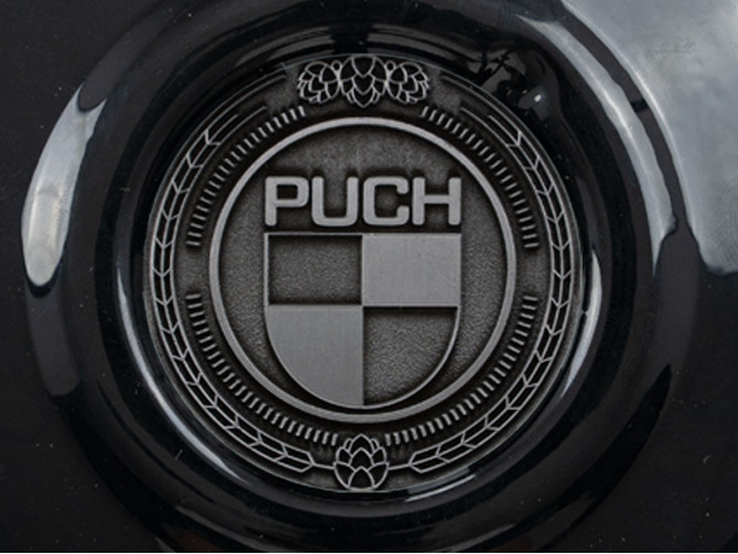 Flywheel cover Puch Maxi E50 / Z50 / ZA50 gloss black with RealMetal emblem (of your choice) product
