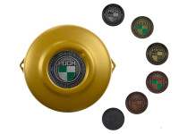 Flywheel cover Puch Maxi E50 / Z50 / ZA50 Gold with RealMetal® emblem (of your choice)