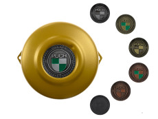 Flywheel cover Puch Maxi E50 / Z50 / ZA50 Gold with RealMetal emblem (of your choice)