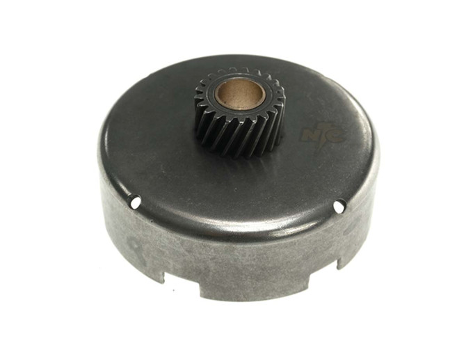 Clutch bell Puch Maxi E50 pedal start 21 teeth with bronze plain bearing as original product