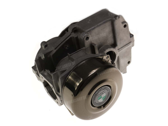 Vliegwieldeksel Puch Maxi E50 / Z50 / ZA50 *Exclusive* black chrome met RealMetal embleem Vliegwieldeksel Puch Maxi E50 / Z50 / ZA50 *Exclusive* black chrome met RealMetal embleem