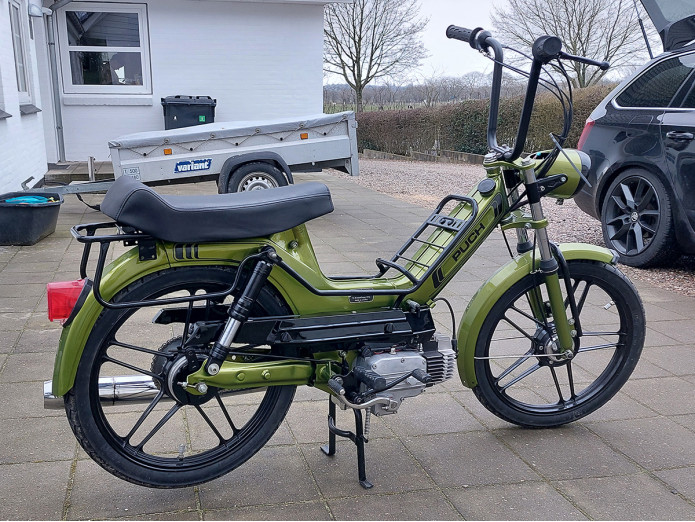 Kickstartpedaal / hevel Puch Maxi E50 chroom gebogen versie