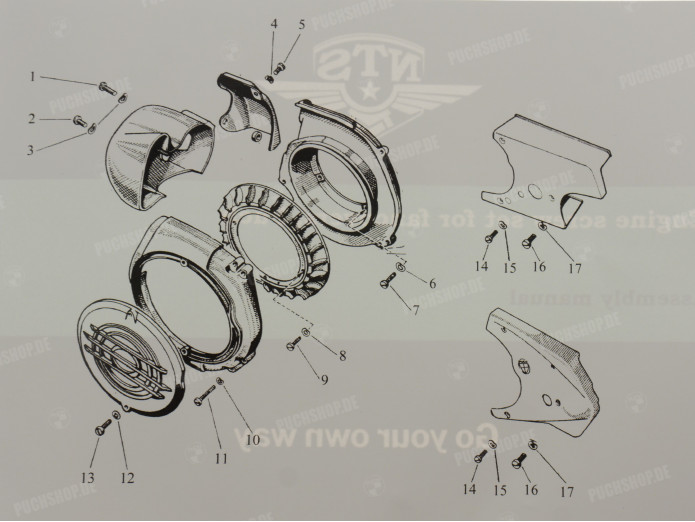 Cooling fan bolt set MV / VS / VS / MC etc. case outside
