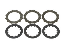Clutch plate set for Puch 4 speed engines Carbon AMPP