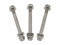 Bouten en moeren set Puch Maxi / E50 / Z50 / ZA50 motorophanging aan frame titanium CLAW