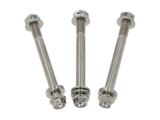Bouten en moeren set Puch Maxi / E50 / Z50 / ZA50 motorophanging aan frame titanium CLAW