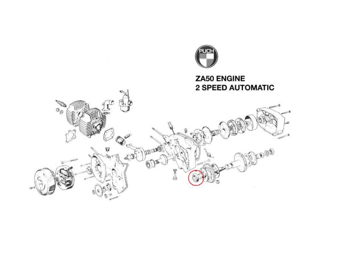 Bearing 6005 C3 Puch ZA50 engine secondairy axle product