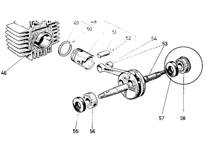 Bearing 6203 NR snapring crankshaft product