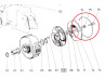 Koppeling Puch Maxi / E50 borgring aanloop Surflex thumb extra