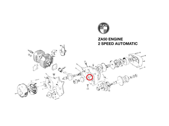 Needle bearing Puch ZA50 engine B-810 driveshaft product