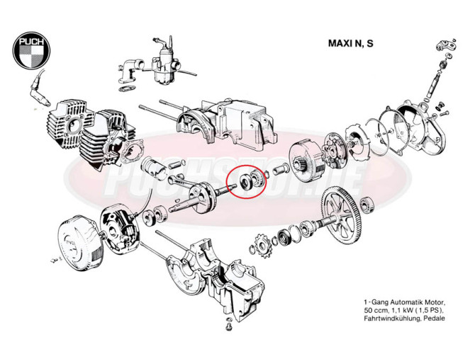 Seal Puch Maxi E50 22x40x7 crankshaft old model (clutch) product