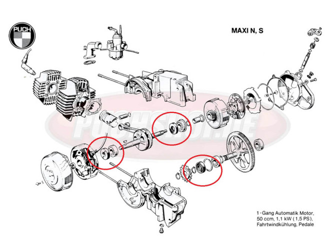 Seal Puch Maxi E50 17x40x7 crankshaft / driveshaft product