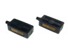 Pedalen classic blok met reflectors zwart