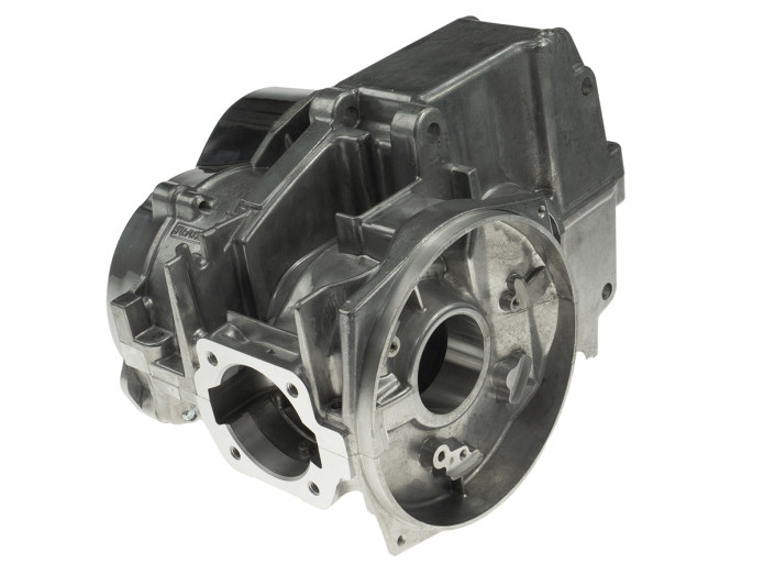 Puch Maxi E50 kickstart 4-bearing engine case as original with kickstart cover for 74cc