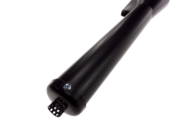 Homoet P6 Kreidler exhaust with glass wool damping and flange connection black