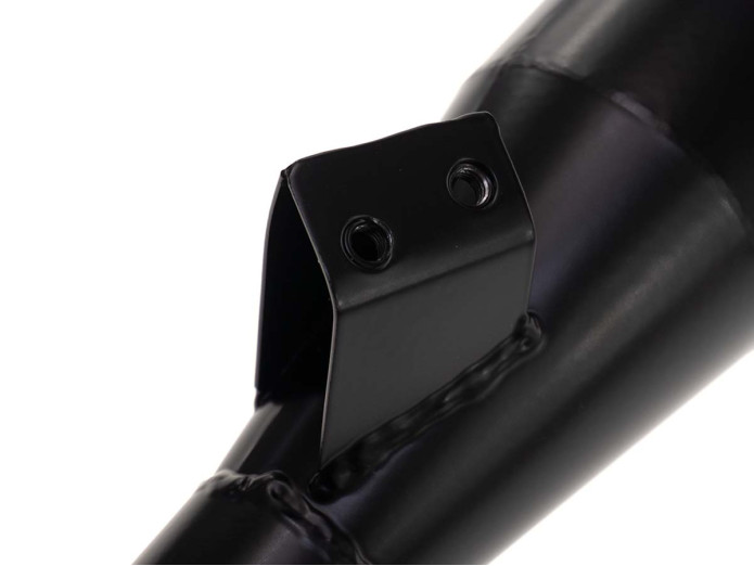 Homoet P6 Kreidler exhaust with glass wool damping and flange connection black