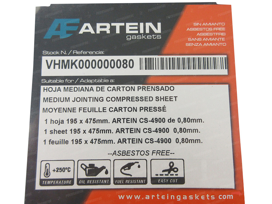 Gasket paper thick 0.80mm 195 x 475mm product