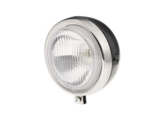 Koplamp rond 130mm Maxi zwart GUIA met chroom