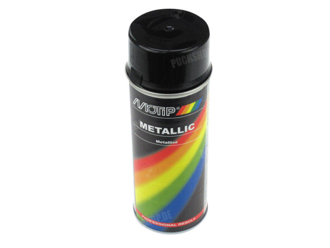 MoTip spray paint metallic black 400ml main