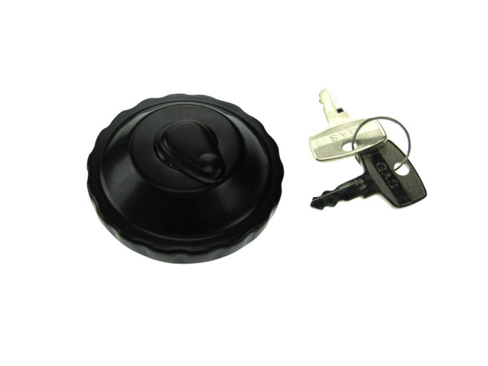 Tankdop bajonet 30mm Puch Maxi zwart met slot 