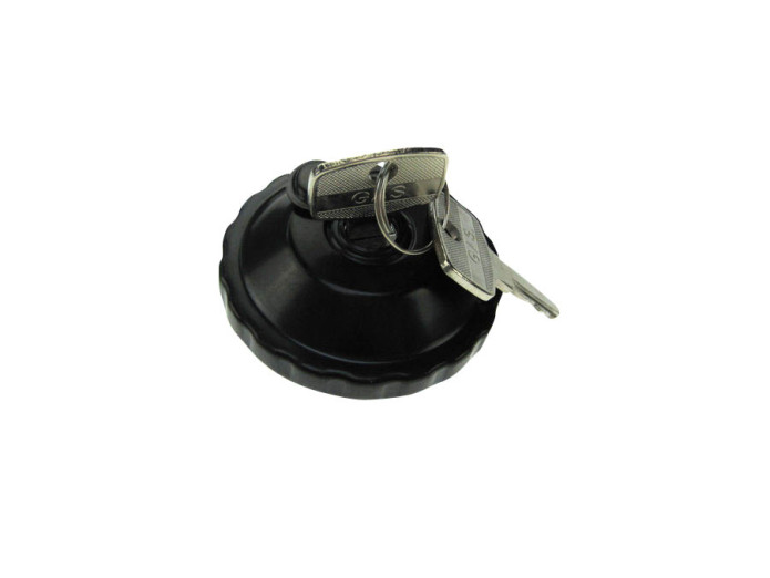 Tankdop bajonet 30mm Puch Maxi zwart met slot 