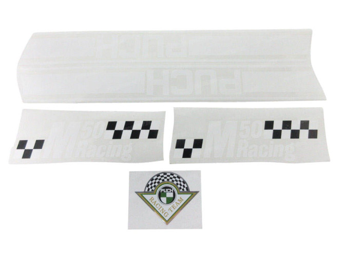 Stickerset Puch M50 Racing white main