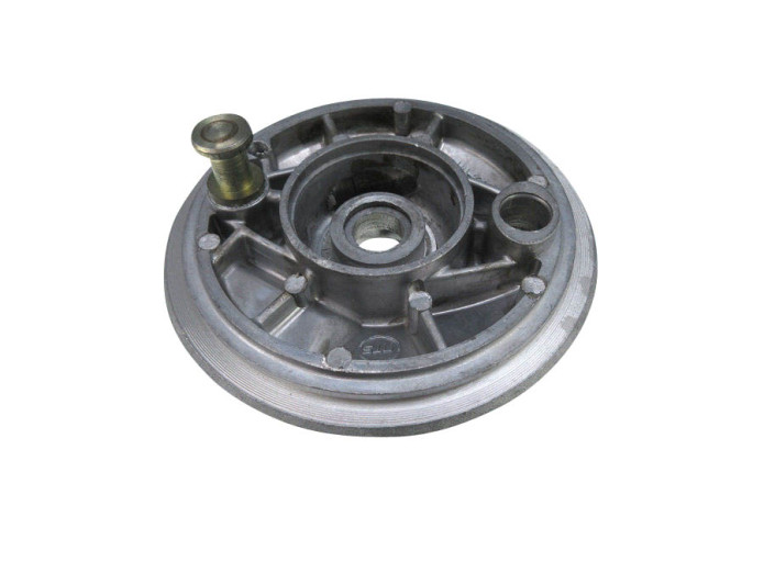 Bremsankerplatte Puch MV MS VS DS Vorne poliertes Aluminium