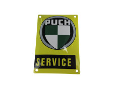 Schild Emaille Puch Service 14x10cm