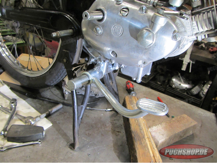 Brake pedal Puch MV / VS complete with substructure