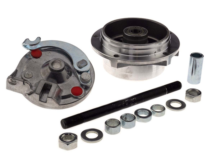 Hub Puch Maxi / X30 Grimeca 5 star wheel leleu front with brake anchor plate