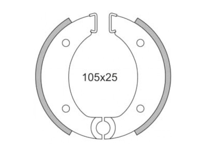 Brake shoes Puch MV / DS / VS / MC / VZ (105x25mm) product