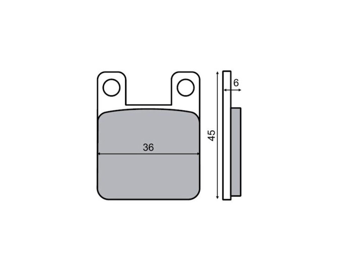 Brakepad set for brake caliper model Grimeca / AJP  product